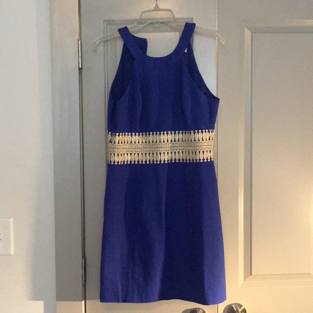 Navy and gold Lilly Pulitzer dress sz 2